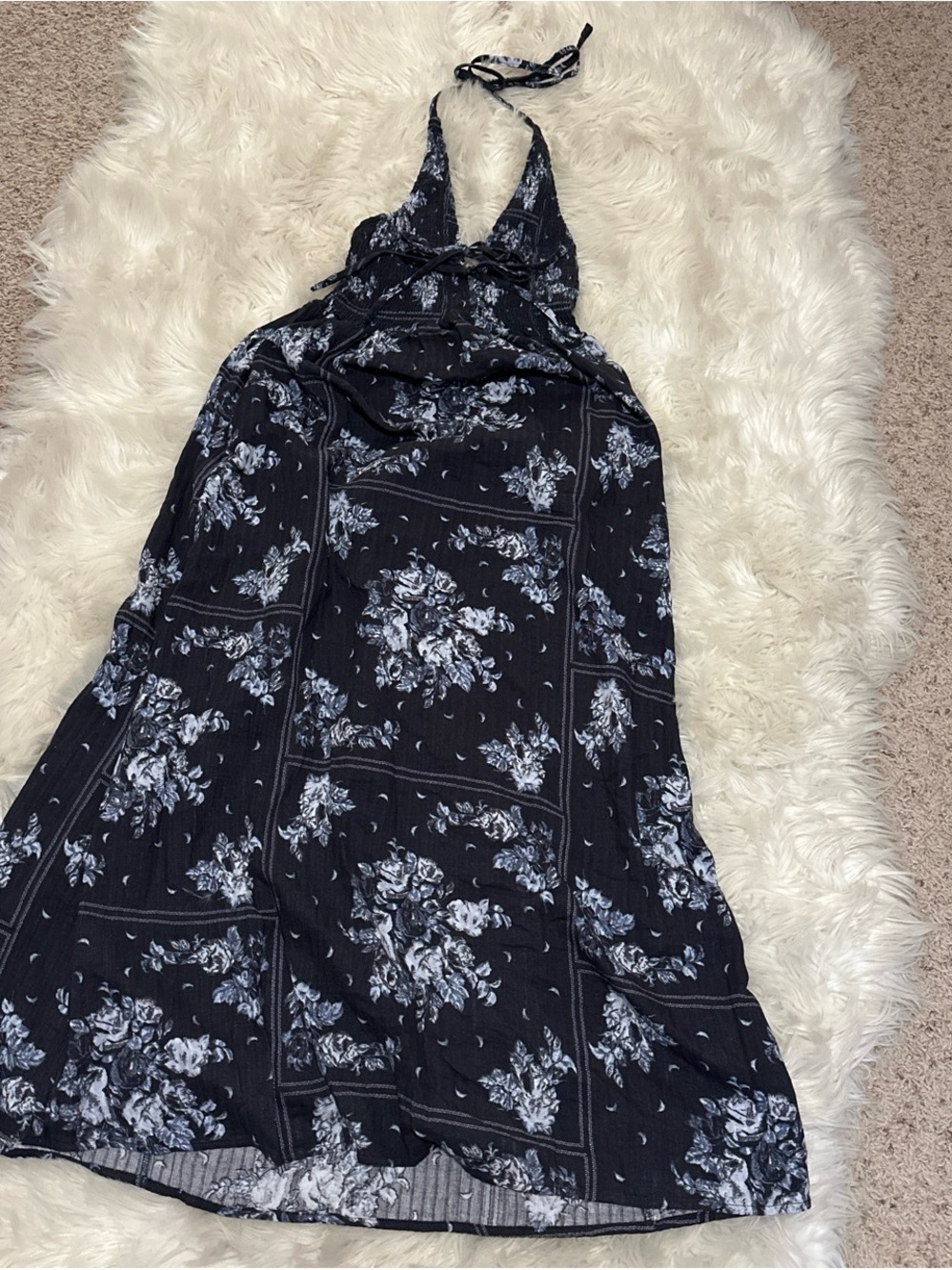 NWT Universal Thread Floral Halter Maxi Dress